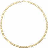 14K Yellow Gold 7 mm Curb 8" Chain