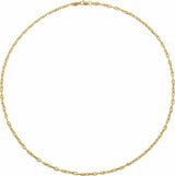 14K Yellow Gold 2.6 mm Diamond-Cut Anchor 20" Chain