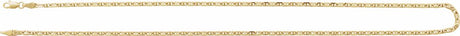 14K Yellow 2.6 mm Diamond-Cut Anchor 16" Chain