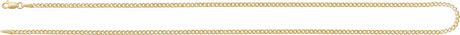 14K Yellow Gold 2.35 mm Curb 24" Chain