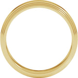 10K Yellow Gold 6 mm Double Stepped-Edge Flat Band Size 11