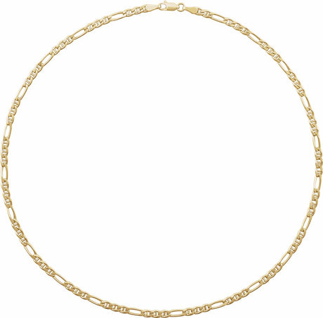 14K Yellow 3.95 mm Hollow Anchor 24" Chain