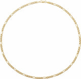 14K Yellow 3.95 mm Hollow Anchor 24" Chain