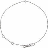 14K White Gold .04 CTW Natural Diamond Link 7" Bracelet