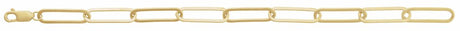 14K Yellow Gold-Filled 6.2 mm Paperclip-Style 7" Chain