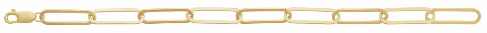 14K Yellow Gold Filled 6.2 mm Paperclip-Style 7" Chain