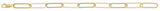 14K Yellow Gold-Filled 6.2 mm Paperclip-Style 7" Chain