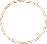 14K Yellow Gold Filled 6.2 mm Paperclip-Style 18" Chain