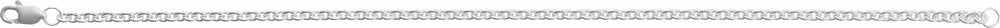 Sterling Silver 2.4 mm Cable 7" Chain