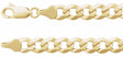 14K Yellow 7 mm Curb 24" Chain