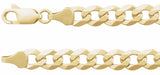 14K Yellow 7 mm Curb 24" Chain