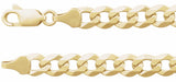 14K Yellow Gold 7 mm Curb 8" Chain