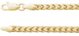 14K Yellow Gold 3.4 mm Hollow Diamond-Cut Franco 8" Chain