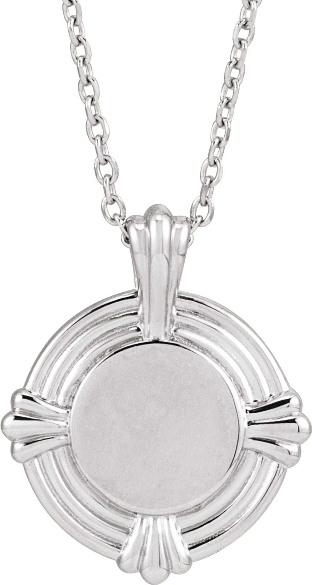 Sterling Silver Engravable Sculptural 16-18" Necklace