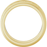 14K Yellow 7 mm Double Stepped-Edge Sculptural Flat Band