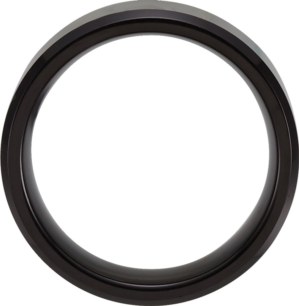 Black PVD Tungsten 8.3 mm Beveled-Edge Inlay Band