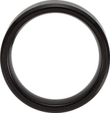 Black PVD Tungsten 8.3 mm Beveled-Edge Inlay Band