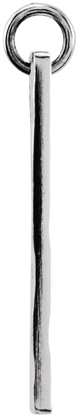 Sterling Silver Be Posh® Engravable Rectangle Pendant