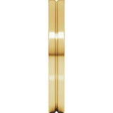10K Yellow Gold 3 mm Grooved Comfort-Fit Flat Band Size 7