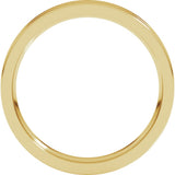 10K Yellow Gold 3 mm Grooved Comfort-Fit Flat Band Size 7