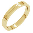 10K Yellow Gold 3 mm Grooved Comfort-Fit Flat Band Size 7
