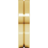 10K Yellow Gold 5 mm Grooved Comfort-Fit Flat Band Size 9