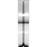 14K White Gold 5 mm Grooved Comfort-Fit Flat Band Size 7