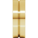 10K Yellow Gold 7 mm Grooved Comfort-Fit Flat Band Size 8