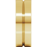 14K Yellow Gold 7 mm Grooved Comfort-Fit Flat Band Size 10