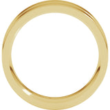 10K Yellow Gold 7 mm Grooved Comfort-Fit Flat Band Size 8