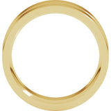 10K Yellow Gold 8 mm Grooved Comfort-Fit Flat Band Size 8.5