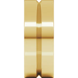 10K Yellow Gold 8 mm Grooved Comfort-Fit Flat Band Size 8.5