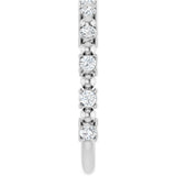 14K White Gold 1/3 CTW Natural Diamond Bead Anniversary Band