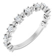 14K White Gold 1/3 CTW Natural Diamond Bead Anniversary Band