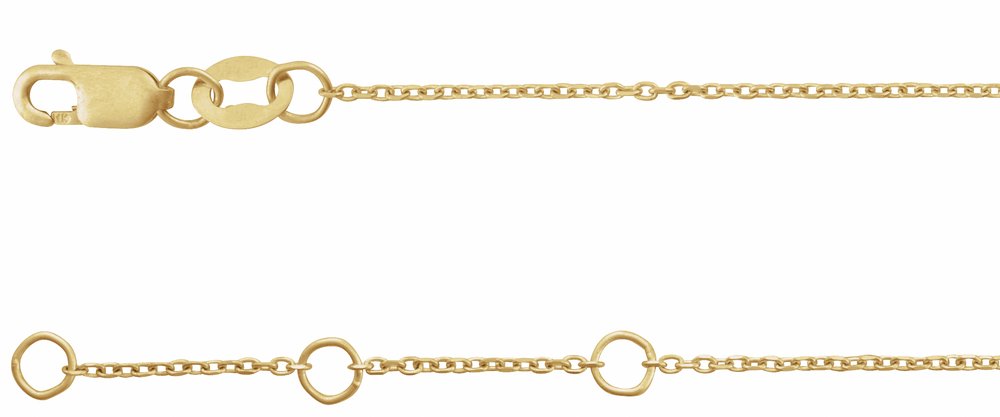 14K Yellow .04 CTW Natural Diamond Link 7" Bracelet