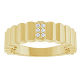 14K Yellow Gold .04 CTW Natural Diamond Cigar Ring