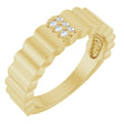 14K Yellow Gold .04 CTW Natural Diamond Cigar Ring