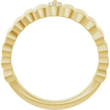 14K Yellow Gold .04 CTW Natural Diamond Cigar Ring