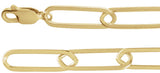 14K Yellow Gold 6.2 mm Paperclip-Style 18" Chain