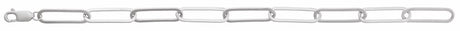 Sterling Silver 6.2 mm Paperclip-Style 7" Chain