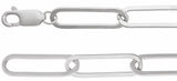 Sterling Silver 6.2 mm Paperclip-Style 7" Chain