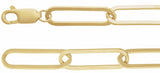14K Yellow Gold 6.2 mm Paperclip-Style 20" Chain