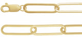 14K Yellow Gold-Filled 6.2 mm Paperclip-Style 7" Chain