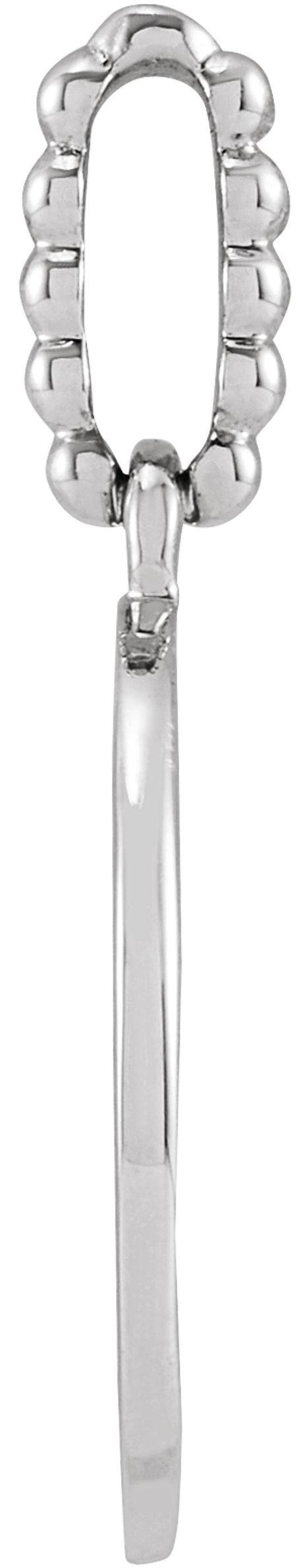 14K White Gold Blue Enamel Evil Eye Pendant