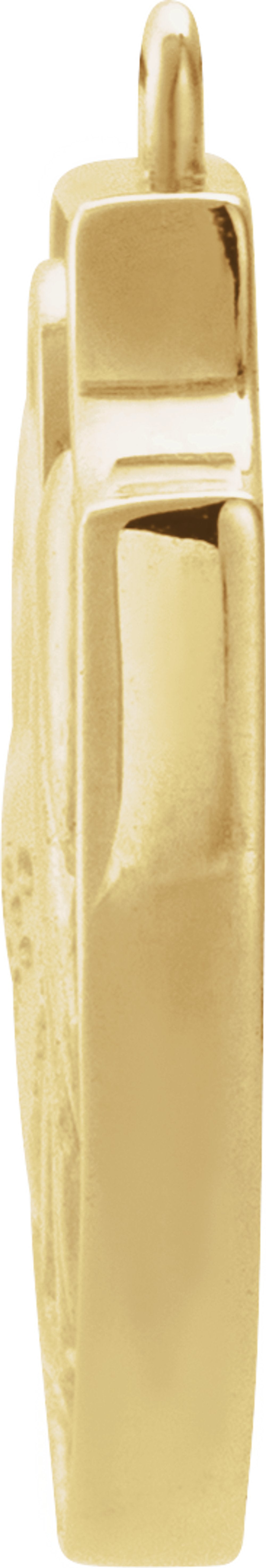 10K Yellow Owl Shield Dangle