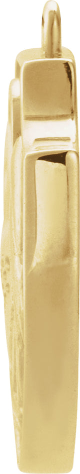 10K Yellow Owl Shield Dangle