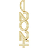 14K Yellow Gold 2024 Year Charm/Pendant