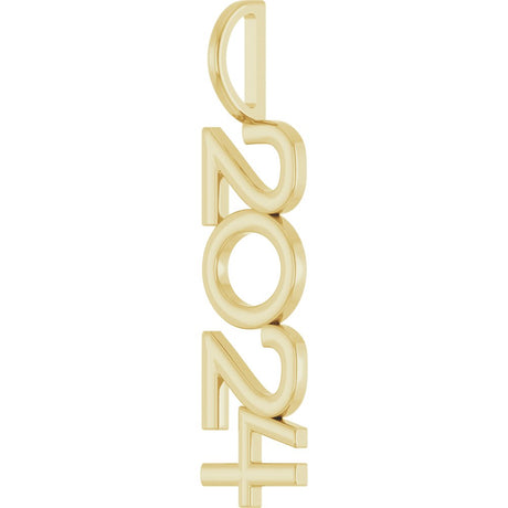 14K Yellow Gold 2024 Year Charm/Pendant