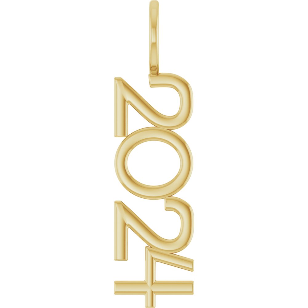 14K Yellow Gold 2024 Year Charm/Pendant