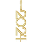 14K Yellow Gold 2024 Year Charm/Pendant
